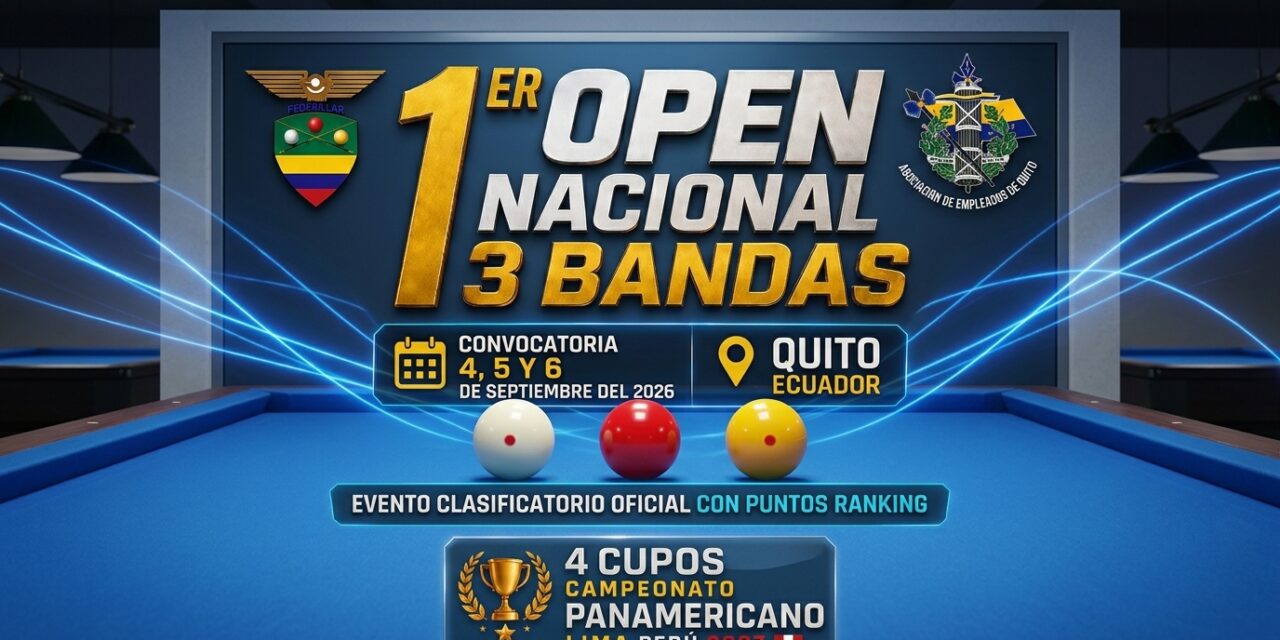 1er open nacional de 3b – club asociacion de empleados quito 2026
