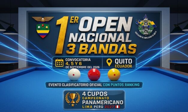1er open nacional de 3b – club asociacion de empleados quito 2026
